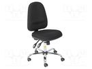 Chair; ESD; Seat dim: 460x430mm; Back dim: 440x510mm; 490÷620mm 