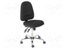 Chair; ESD; Seat dim: 460x430mm; Back dim: 440x510mm; 580÷760mm 