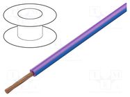 Wire; H05V-K,LgY; stranded; Cu; 0.75mm2; PVC; violet-blue; 100m BQ CABLE