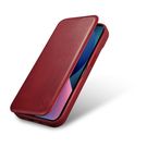 iCarer CE Oil Wax Premium Leather Folio Case Leather Case iPhone 14 Pro Max Magnetic Flip MagSafe Red (AKI14220708-RD), iCarer