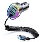 Joyroom fast car charger 4 in 1 PD, QC3.0, AFC, FCP with Lightning cable 1.6m 57W black (JR-CL20), Joyroom