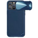 Nillkin CamShield Leather S Case iPhone 14 Pro case with camera cover blue, Nillkin