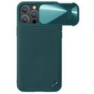 Nillkin CamShield Leather S Case iPhone 14 Pro Max case with camera cover green, Nillkin