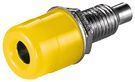 Banana Chassis Socket with Screw, yellow - 4 mm, 2 nuts, yellow