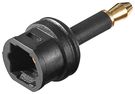 TOSLINK Digital Audio Adapter, TOSLINK to Mini-TOSLINK, 3.5 mm mini Toslink male, black - 3.5 mm mini Toslink male > Toslink female