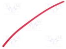 Heat shrink sleeve; 3: 1; 3mm; L: 200mm; red; 10pcs. HELLERMANNTYTON