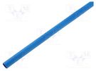 Heat shrink sleeve; 3: 1; 6mm; L: 200mm; blue; 10pcs. HELLERMANNTYTON