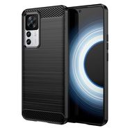 Carbon Case case for Xiaomi 12T Pro / Xiaomi 12T flexible silicone carbon cover black, Hurtel