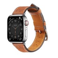 Strap Leather leather strap Apple Watch Ultra, SE, 9, 8, 7, 6, 5, 4, 3, 2, 1 (49, 45, 44, 42 mm) band bracelet brown, Hurtel