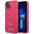 Guess Saffiano 4G Small Metal Logo case for iPhone 13 mini - pink, Guess