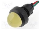 Indicator: LED; prominent; yellow; 12÷24VDC; 12÷24VAC; Ø13mm; IP20 ELPROD