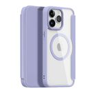 iPhone 15 Pro Max Magnetic MagSafe Flip Case Dux Ducis Skin X Pro - Purple, Dux Ducis