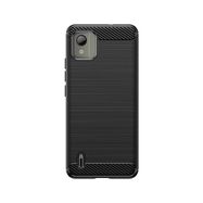 Carbon Case silicone case for Nokia C110 - black, Hurtel