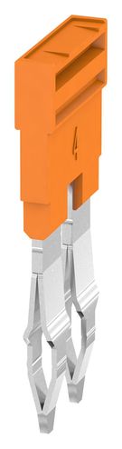 Cross connection ZQV 4N/2, W-Series, for the terminals, No. of poles: 2, Orange, Weidmuller