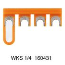 Cross-connector (terminal), Plugged, Number of poles: 4, Pitch in mm: 14.10, Insulated: Yes, orange Weidmuller