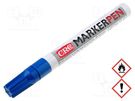 Marker: paint marker; blue; MARKER PEN; Tip: round; 3mm CRC