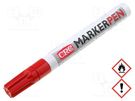 Marker: paint marker; red; MARKER PEN; Tip: round; 3mm CRC
