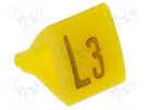 Markers; Marking: L3; 6÷10.5mm; H: 16mm; A: 10mm; -30÷100°C; leaded KURANT