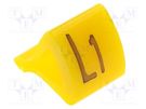 Markers; Marking: L1; 3÷6.5mm; H: 9mm; A: 7mm; -30÷100°C; leaded KURANT