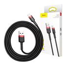 Baseus Cafule Cable USB Lightning 2A 3m (Black+Red), Baseus