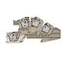Multi level installation terminal block, PUSH IN, 4 mm², 400 V, 32 A, Number of connections: 4, Number of levels: 2, dark beige Weidmuller