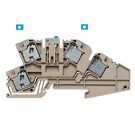 Multi level installation terminal block, PUSH IN, 4 mm², 400 V, 20 A, Number of connections: 4, Number of levels: 2, dark beige Weidmuller