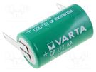 Battery: lithium; 3V; 1/2AA,1/2R6; 950mAh; non-rechargeable VARTA MICROBATTERY