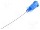 Needle: plastic flexible; 1.5"; Size: 22; straight; 0.41mm FISNAR