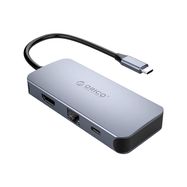 Adapter Hub Orico 6-in-1, HDMI 4K + 3x USB 3.0 + RJ45+ USB-C PD 100W, Orico