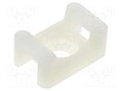 Holder; screw; polyamide; natural; Tie width: 5mm; Ht: 6.6mm FIX&FASTEN