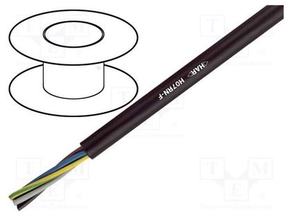 Wire; H07RN-F; round; stranded; Cu; 3G4mm2; rubber; black; 450V,750V LAPP H07RN-F/EV-3G4