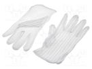 Protective gloves; ESD; L; polyester fabric; <1GΩ 