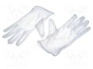 Protective gloves; ESD; S; polyester fabric; <1GΩ 