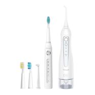 Sonic toothbrush with tip set and water fosser FairyWill FW-507+FW-5020E (white), FairyWill