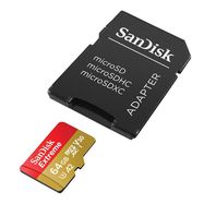 Memory card SANDISK EXTREME microSDXC 64 GB 170/80 MB/s UHS-I U3 ActionCam (SDSQXAH-064G-GN6AA), SanDisk