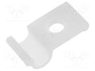 Screw mounted clamp; polyamide; natural; Cable P-clips ESSENTRA