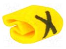 Markers; Marking: X; 1÷3mm; PVC; yellow; -65÷105°C; leaded; HGDC1-3 HELLERMANNTYTON