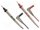 Test leads; Inom: 10A; Len: 1m; test leads x2; red and black AXIOMET