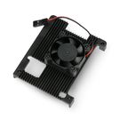 Case-heat sink + fan - Alloy Heatsink for Raspberry Pi 4B - aluminum - black