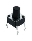 TACTILE SWITCH, SPST, 0.05A, 12VDC, TH