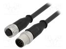 Cable: for sensors/automation; PIN: 12; M12-M12; 7.5m; plug; plug HARTING
