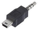 ADAPTER, MINI USB B -3.5MM STEREO PLUG