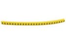 CABLE MARKER, PRE PRINTED, PVC, YELLOW