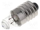 Filament lamp: standard; E10; 2.2VDC; 250mA; Bulb: lens; 0.55W BRIGHTMASTER