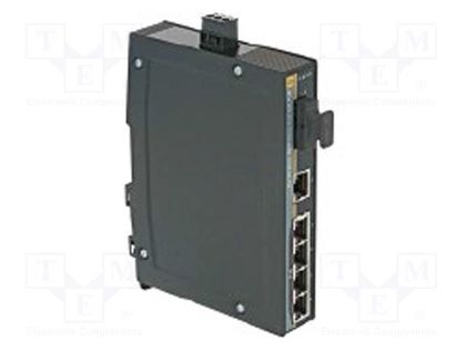 Switch PoE Ethernet; unmanaged; Number of ports: 5; 9÷60VDC; DIN HARTING 24034051120