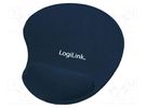 Mouse pad; blue; Features: gel LOGILINK