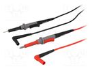 Test leads; Inom: 10A; Len: 1m; red and black; Insulation: silicone AXIOMET