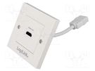 Wall socket; white; HDMI socket x2; wall mount; No.of sockets: 1 LOGILINK