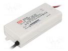Power supply: switched-mode; LED; 60W; 18÷30VDC; 2000mA; IP42; 85% MEAN WELL