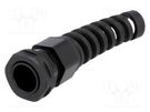 Cable gland; with strain relief; PG13,5; IP68; polyamide; black KSS WIRING